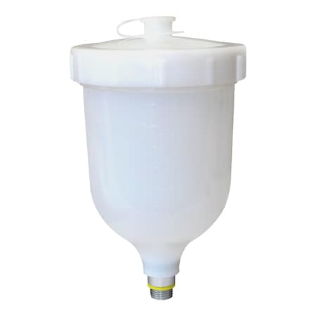 Pro-Tek Spray Equipment 600ML. GRAVITY PLASTIC CUP WITH MALE FITTING 7645M